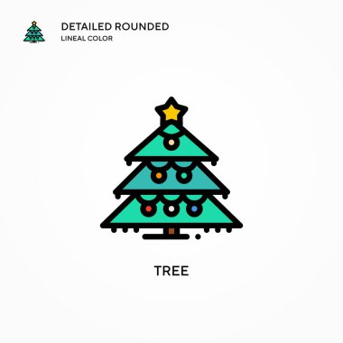 Ağaç vektör simgesi. Modern vektör illüstrasyon kavramları. Düzenlemesi ve kişiselleştirmesi kolay.