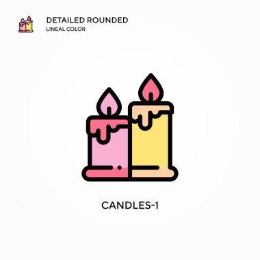 Mum-1 vektör simgesi. Modern vektör illüstrasyon kavramları. Düzenlemesi ve kişiselleştirmesi kolay.