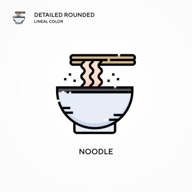 Erişte vektör simgesi. Modern vektör illüstrasyon kavramları. Düzenlemesi ve kişiselleştirmesi kolay.