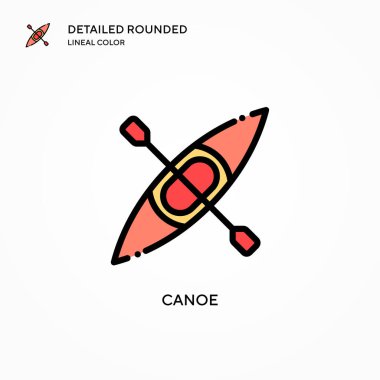 Kano vektör simgesi. Modern vektör illüstrasyon kavramları. Düzenlemesi ve kişiselleştirmesi kolay.