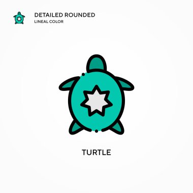 Kaplumbağa vektör simgesi. Modern vektör illüstrasyon kavramları. Düzenlemesi ve kişiselleştirmesi kolay.