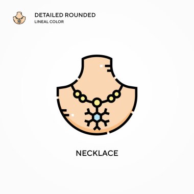 Kolye vektör simgesi. Modern vektör illüstrasyon kavramları. Düzenlemesi ve kişiselleştirmesi kolay.