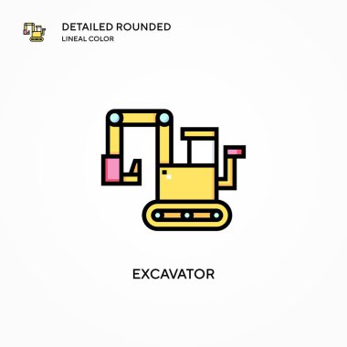 Kazı vektör simgesi. Modern vektör illüstrasyon kavramları. Düzenlemesi ve kişiselleştirmesi kolay.