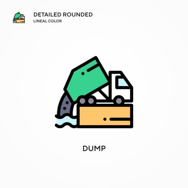 Vektör simgesini boşalt. Modern vektör illüstrasyon kavramları. Düzenlemesi ve kişiselleştirmesi kolay.