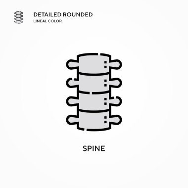 Omurga vektör simgesi. Modern vektör illüstrasyon kavramları. Düzenlemesi ve kişiselleştirmesi kolay.