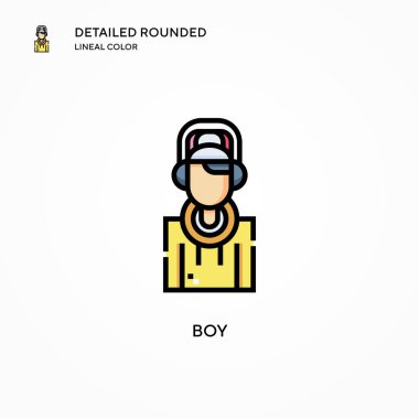 Erkek vektör simgesi. Modern vektör illüstrasyon kavramları. Düzenlemesi ve kişiselleştirmesi kolay.