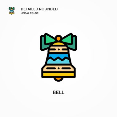 Çan vektör simgesi. Modern vektör illüstrasyon kavramları. Düzenlemesi ve kişiselleştirmesi kolay.