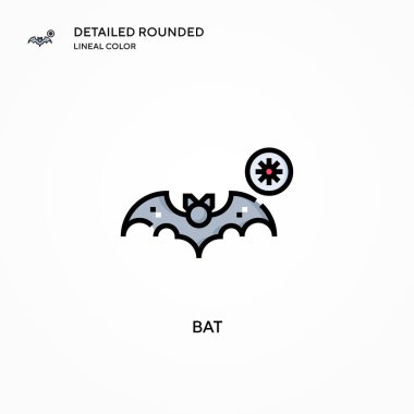 Yarasa vektör simgesi. Modern vektör illüstrasyon kavramları. Düzenlemesi ve kişiselleştirmesi kolay.