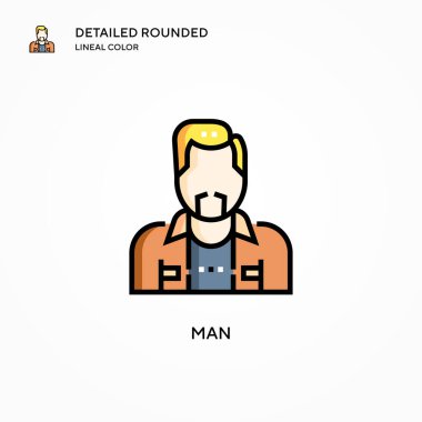 İnsan vektör simgesi. Modern vektör illüstrasyon kavramları. Düzenlemesi ve kişiselleştirmesi kolay.