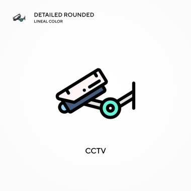 CCTV vektör simgesi. Modern vektör illüstrasyon kavramları. Düzenlemesi ve kişiselleştirmesi kolay.