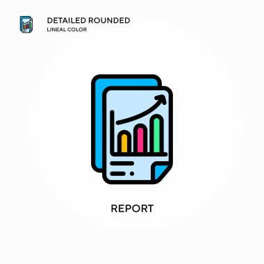 Vektör simgesini rapor et. Modern vektör illüstrasyon kavramları. Düzenlemesi ve kişiselleştirmesi kolay.