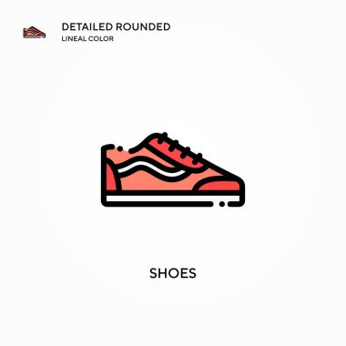 Ayakkabı vektör simgesi. Modern vektör illüstrasyon kavramları. Düzenlemesi ve kişiselleştirmesi kolay.