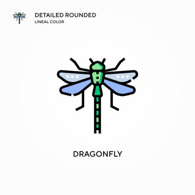 Yusufçuk vektör simgesi. Modern vektör illüstrasyon kavramları. Düzenlemesi ve kişiselleştirmesi kolay.