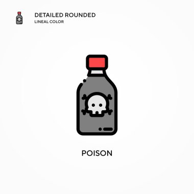 Zehirli vektör ikonu. Modern vektör illüstrasyon kavramları. Düzenlemesi ve kişiselleştirmesi kolay.