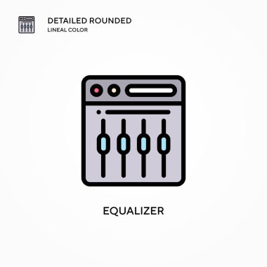 Eşitleyici vektör simgesi. Modern vektör illüstrasyon kavramları. Düzenlemesi ve kişiselleştirmesi kolay.