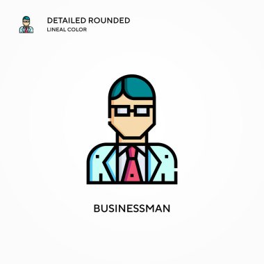 İş adamı vektör simgesi. Modern vektör illüstrasyon kavramları. Düzenlemesi ve kişiselleştirmesi kolay.