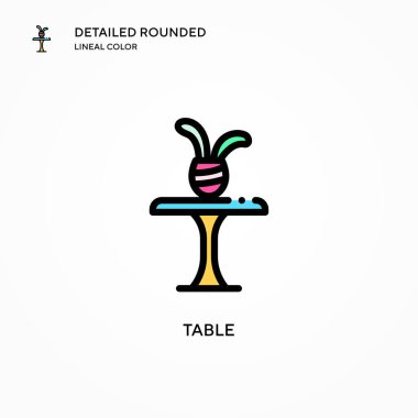 Tablo vektör simgesi. Modern vektör illüstrasyon kavramları. Düzenlemesi ve kişiselleştirmesi kolay.