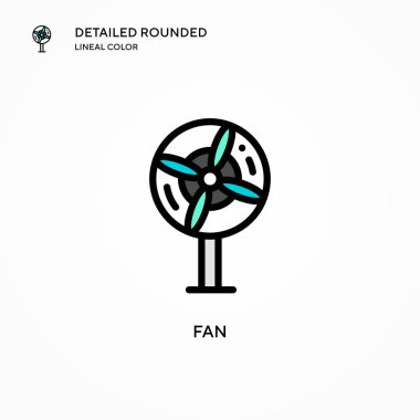 Fan vektör simgesi. Modern vektör illüstrasyon kavramları. Düzenlemesi ve kişiselleştirmesi kolay.