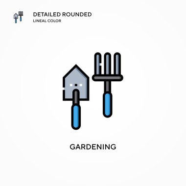 Bahçe vektör ikonu. Modern vektör illüstrasyon kavramları. Düzenlemesi ve kişiselleştirmesi kolay.