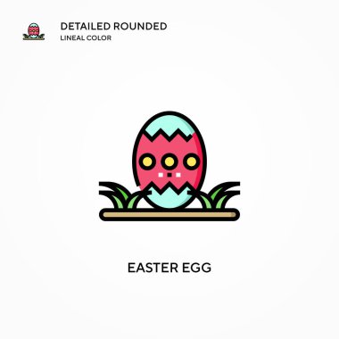 Paskalya yumurtası ikonu. Modern vektör illüstrasyon kavramları. Düzenlemesi ve kişiselleştirmesi kolay.