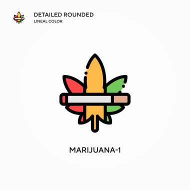 Marijuana-1 vektör simgesi. Modern vektör illüstrasyon kavramları. Düzenlemesi ve kişiselleştirmesi kolay.