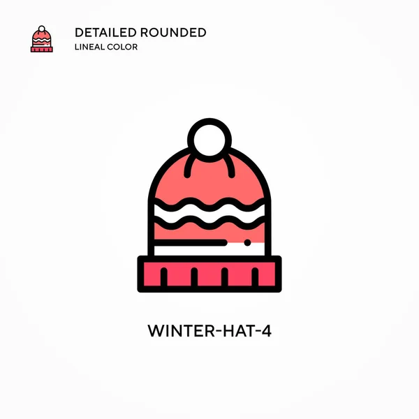 Winter Hat Vector Icono Conceptos Modernos Ilustración Vectorial Fácil Editar — Vector de stock