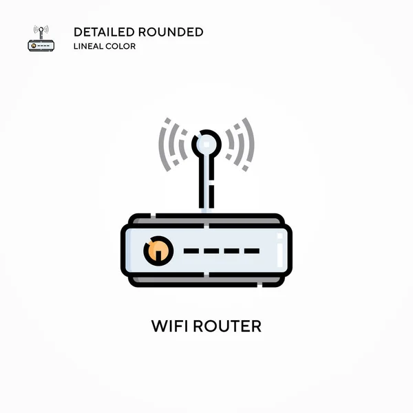 Icona Vettoriale Router Wifi Concetti Moderni Illustrazione Vettoriale Facile Modificare — Vettoriale Stock