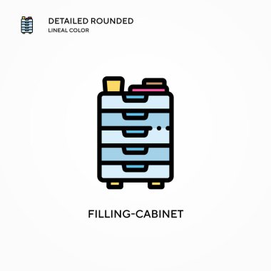 Doldurulmuş vektör simgesi. Modern vektör illüstrasyon kavramları. Düzenlemesi ve kişiselleştirmesi kolay.