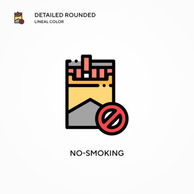 Sigara içilmeyen vektör simgesi. Modern vektör illüstrasyon kavramları. Düzenlemesi ve kişiselleştirmesi kolay.