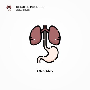 Organ vektör simgesi. Modern vektör illüstrasyon kavramları. Düzenlemesi ve kişiselleştirmesi kolay.