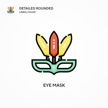 Göz maskesi vektör simgesi. Modern vektör illüstrasyon kavramları. Düzenlemesi ve kişiselleştirmesi kolay.