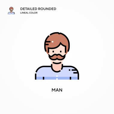 İnsan vektör simgesi. Modern vektör illüstrasyon kavramları. Düzenlemesi ve kişiselleştirmesi kolay.