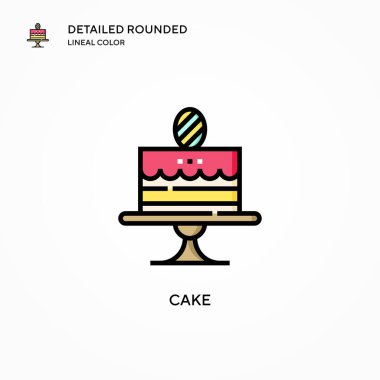 Kek vektör simgesi. Modern vektör illüstrasyon kavramları. Düzenlemesi ve kişiselleştirmesi kolay.