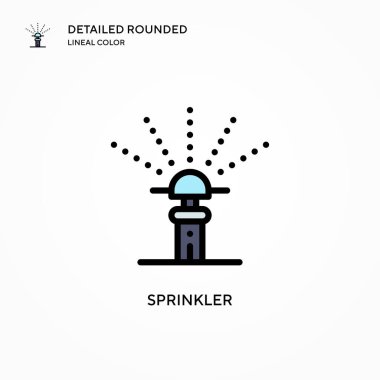 Fıskiye vektör simgesi. Modern vektör illüstrasyon kavramları. Düzenlemesi ve kişiselleştirmesi kolay.