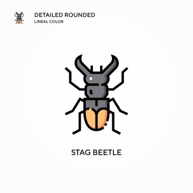 Geyik böceği vektör simgesi. Modern vektör illüstrasyon kavramları. Düzenlemesi ve kişiselleştirmesi kolay.