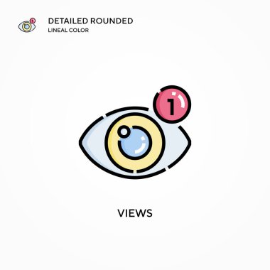 Vektör simgesini görüntüler. Modern vektör illüstrasyon kavramları. Düzenlemesi ve kişiselleştirmesi kolay.