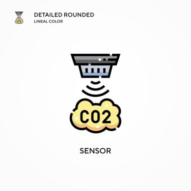 Sensör vektör simgesi. Modern vektör illüstrasyon kavramları. Düzenlemesi ve kişiselleştirmesi kolay.