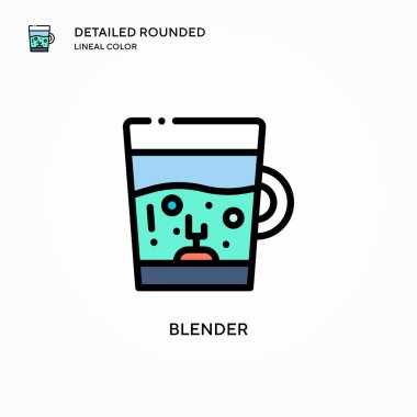 Blender vektör simgesi. Modern vektör illüstrasyon kavramları. Düzenlemesi ve kişiselleştirmesi kolay.