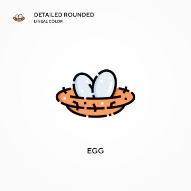 Yumurta vektör simgesi. Modern vektör illüstrasyon kavramları. Düzenlemesi ve kişiselleştirmesi kolay.