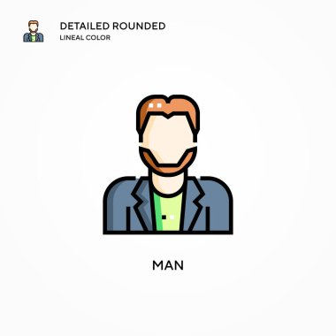 İnsan vektör simgesi. Modern vektör illüstrasyon kavramları. Düzenlemesi ve kişiselleştirmesi kolay.