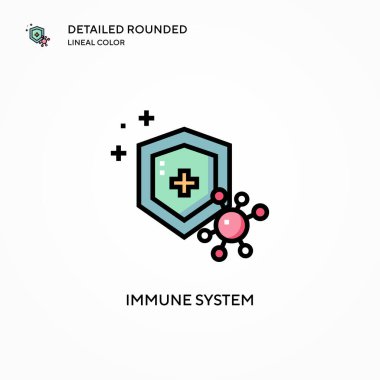 Bağışıklık sistemi vektör simgesi. Modern vektör illüstrasyon kavramları. Düzenlemesi ve kişiselleştirmesi kolay.