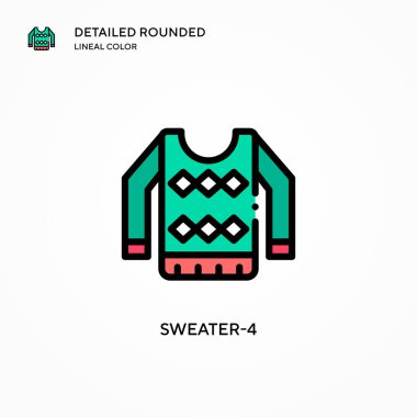 Süveter-4 vektör simgesi. Modern vektör illüstrasyon kavramları. Düzenlemesi ve kişiselleştirmesi kolay.