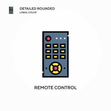 Uzaktan kumanda vektör simgesi. Modern vektör illüstrasyon kavramları. Düzenlemesi ve kişiselleştirmesi kolay.