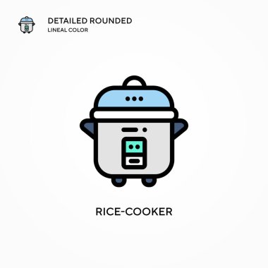 Pirinç pişirici vektör simgesi. Modern vektör illüstrasyon kavramları. Düzenlemesi ve kişiselleştirmesi kolay.