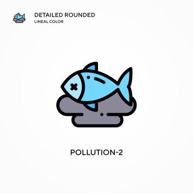 Kirlilik-2 vektör simgesi. Modern vektör illüstrasyon kavramları. Düzenlemesi ve kişiselleştirmesi kolay.