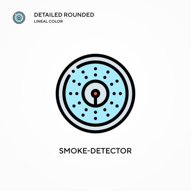 Duman dedektörü vektör simgesi. Modern vektör illüstrasyon kavramları. Düzenlemesi ve kişiselleştirmesi kolay.