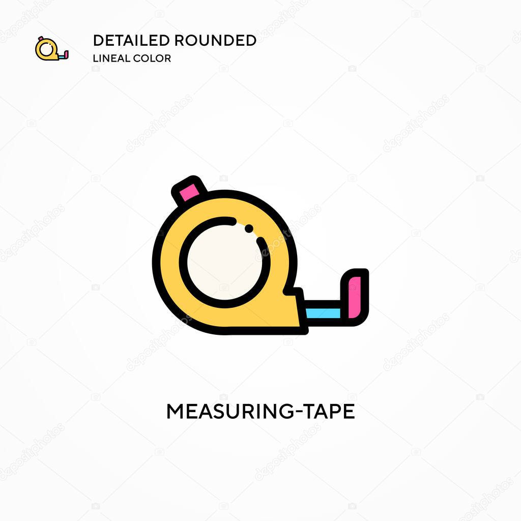 Measuring-tape vector icon. Modern vector illustration concepts. Easy to edit and customize.