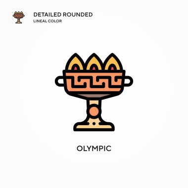 Olimpik vektör simgesi. Modern vektör illüstrasyon kavramları. Düzenlemesi ve kişiselleştirmesi kolay.