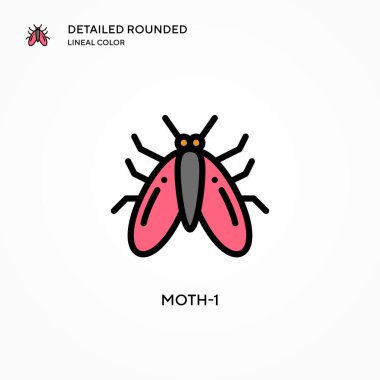 Güve-1 vektör simgesi. Modern vektör illüstrasyon kavramları. Düzenlemesi ve kişiselleştirmesi kolay.