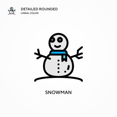 Kardan Adam vektör simgesi. Modern vektör illüstrasyon kavramları. Düzenlemesi ve kişiselleştirmesi kolay.